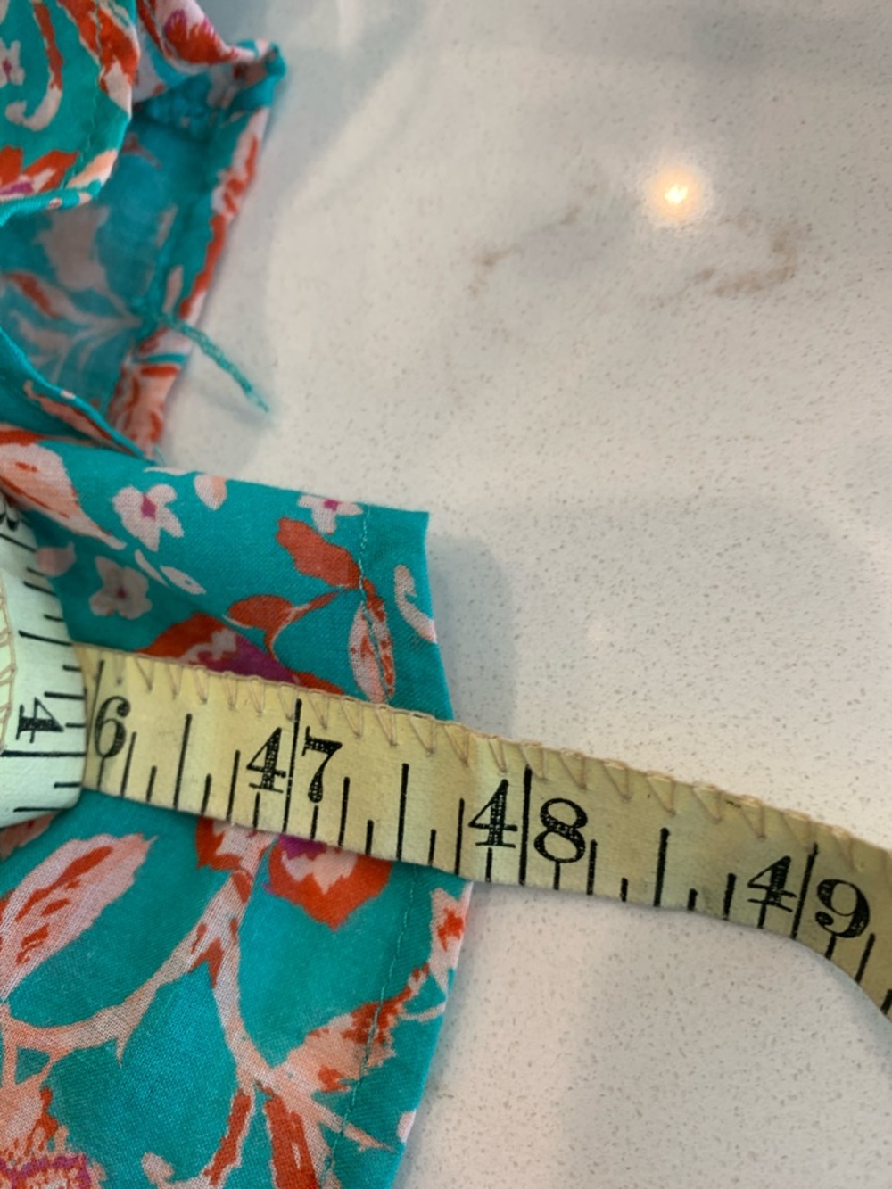 Fate Teal Floral Puff-Sleeve Midi  S Dress 100 percent cotton NWOT - Picture 13 of 13